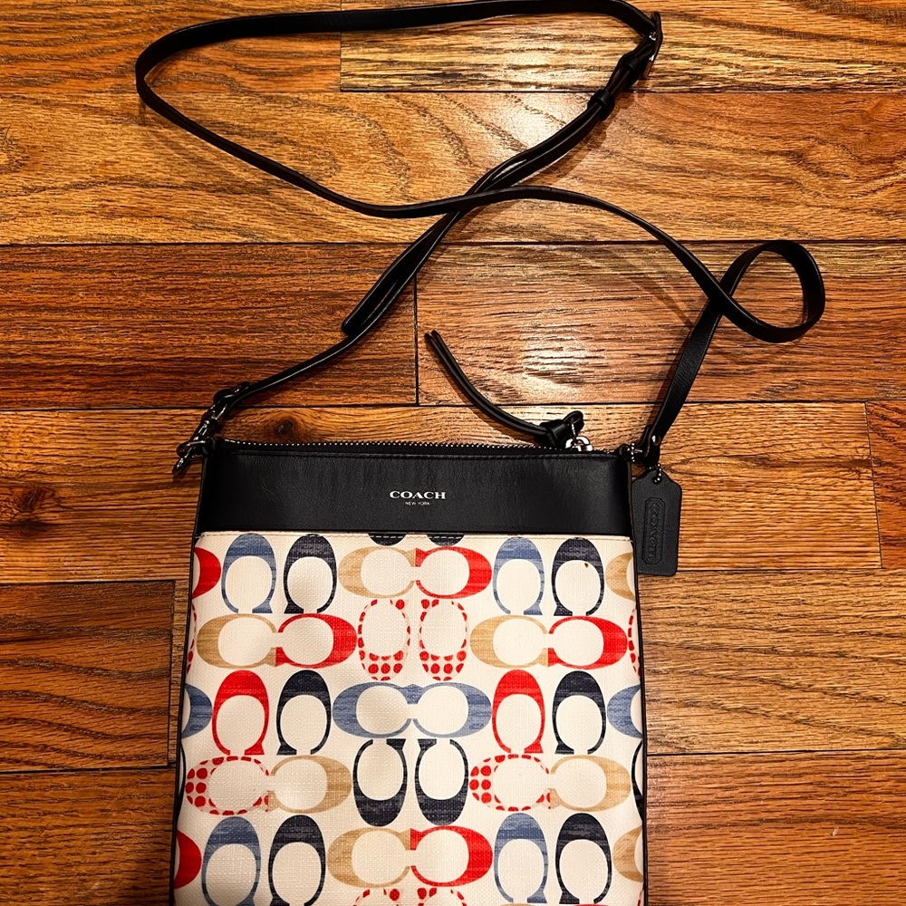 COACH Crossbody navy white red